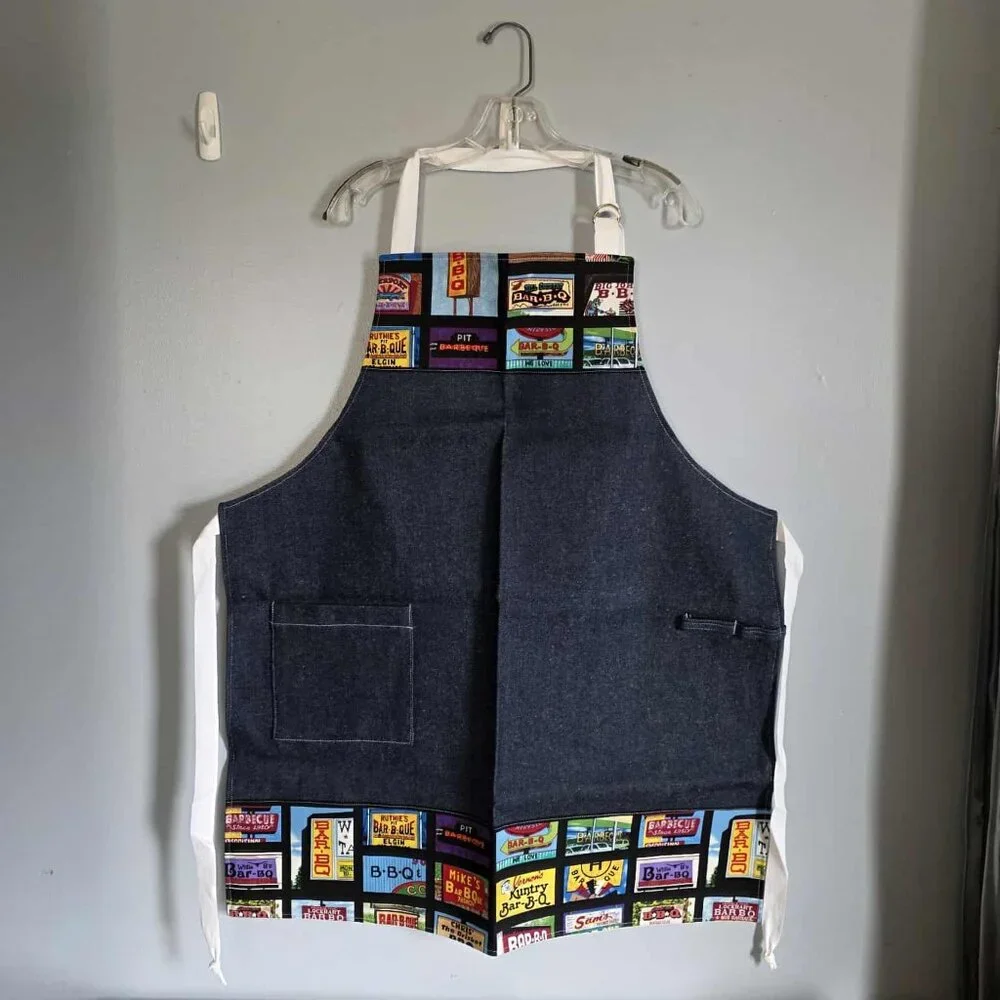 NWOT Denim/Linen Barbeque Apron
